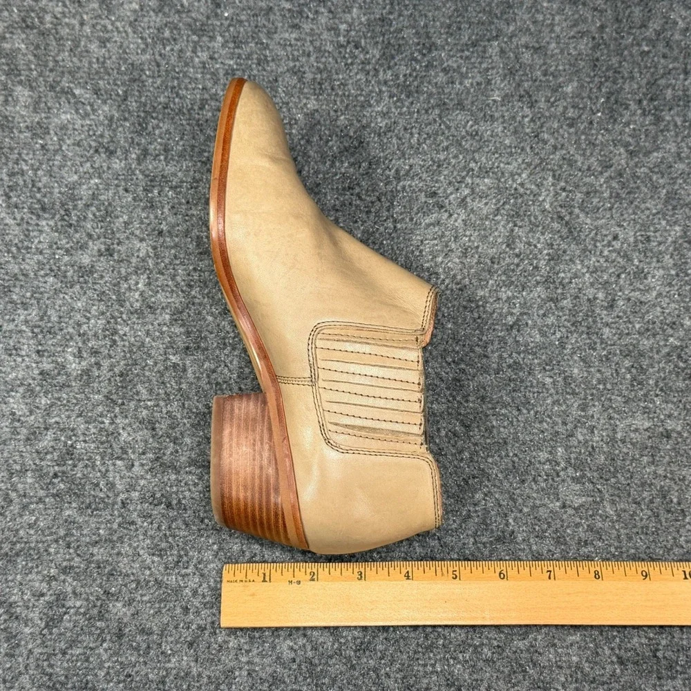 Madewell The Spencer Chelsea Ankle Boots Women's 7.5 Beige Brown Leather Slip On
